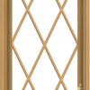 WDMA 20x66 (19.5 x 65.5 inch) Pine Wood Light Grey Aluminum Push out Casement Window without Grids with Diamond Grills