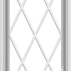 WDMA 20x66 (19.5 x 65.5 inch) White Vinyl uPVC Push out Casement Window without Grids with Diamond Grills