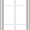 WDMA 20x66 (19.5 x 65.5 inch) White Vinyl uPVC Crank out Casement Window with Colonial Grids