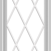 WDMA 20x66 (19.5 x 65.5 inch) White Vinyl uPVC Crank out Casement Window without Grids with Diamond Grills