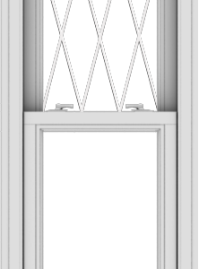 WDMA 20x72 (19.5 x 71.5 inch)  Aluminum Single Double Hung Window with Diamond Grids