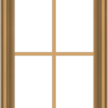 WDMA 20x72 (19.5 x 71.5 inch) Pine Wood Dark Grey Aluminum Crank out Casement Window with Colonial Grids