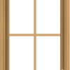 WDMA 20x72 (19.5 x 71.5 inch) Pine Wood Light Grey Aluminum Push out Casement Window with Colonial Grids