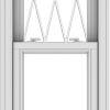 WDMA 20x78 (19.5 x 77.5 inch)  Aluminum Single Double Hung Window with Diamond Grids