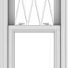 WDMA 20x90 (19.5 x 89.5 inch)  Aluminum Single Double Hung Window with Diamond Grids