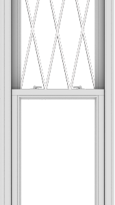 WDMA 24x114 (23.5 x 113.5 inch)  Aluminum Single Double Hung Window with Diamond Grids