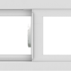 WDMA 24x12 (23.5 x 11.5 inch) Vinyl uPVC White Slide Window without Grids Interior