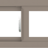 WDMA 24x12 (23.5 x 11.5 inch) Vinyl uPVC Brown Slide Window without Grids Interior
