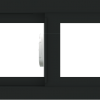 WDMA 24x12 (23.5 x 11.5 inch) Vinyl uPVC Black Slide Window without Grids Interior