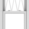 WDMA 24x120 (23.5 x 119.5 inch)  Aluminum Single Double Hung Window with Diamond Grids