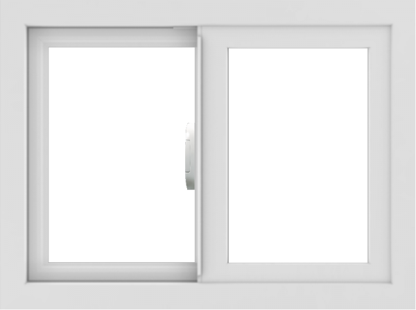 WDMA 24x18 (23.5 x 17.5 inch) Vinyl uPVC White Slide Window without Grids Interior