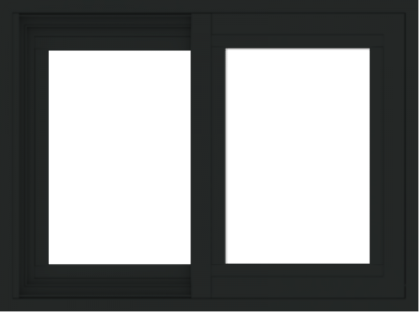 WDMA 24x18 (23.5 x 17.5 inch) Vinyl uPVC Black Slide Window without Grids Exterior