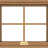 WDMA 24x20 (23.5 x 19.5 inch) Oak Wood Dark Brown Bronze Aluminum Crank out Awning Window with Colonial Grids Interior