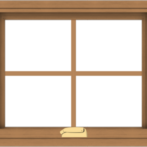 WDMA 24x20 (23.5 x 19.5 inch) Oak Wood Dark Brown Bronze Aluminum Crank out Awning Window with Colonial Grids Interior