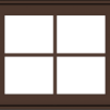 WDMA 24x20 (23.5 x 19.5 inch) Oak Wood Dark Brown Bronze Aluminum Crank out Awning Window with Colonial Grids Exterior