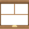 WDMA 24x20 (23.5 x 19.5 inch) Oak Wood Dark Brown Bronze Aluminum Crank out Awning Window with Fractional Grilles