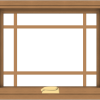 WDMA 24x20 (23.5 x 19.5 inch) Oak Wood Dark Brown Bronze Aluminum Crank out Awning Window with Prairie Grilles