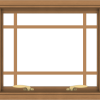 WDMA 24x20 (23.5 x 19.5 inch) Oak Wood Green Aluminum Push out Awning Window with Prairie Grilles