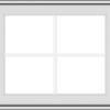WDMA 24x20 (23.5 x 19.5 inch) White Vinyl uPVC Crank out Awning Window with Colonial Grids Exterior