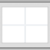 WDMA 24x20 (23.5 x 19.5 inch) White uPVC Vinyl Push out Awning Window with Colonial Grids Exterior