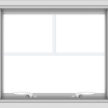 WDMA 24x20 (23.5 x 19.5 inch) White uPVC Vinyl Push out Awning Window with Fractional Grilles