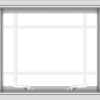 WDMA 24x20 (23.5 x 19.5 inch) White uPVC Vinyl Push out Awning Window with Prairie Grilles