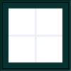 WDMA 24x24 (23.5 x 23.5 inch) Oak Wood Green Aluminum Push out Awning Window with Colonial Grids Exterior