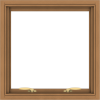 WDMA 24x24 (23.5 x 23.5 inch) Oak Wood Green Aluminum Push out Awning Window without Grids