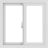 WDMA 24x24 (23.5 x 23.5 inch) Vinyl uPVC White Slide Window without Grids Interior