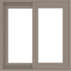 WDMA 24x24 (23.5 x 23.5 inch) Vinyl uPVC Brown Slide Window without Grids Exterior