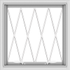 WDMA 24x24 (23.5 x 23.5 inch) White uPVC Vinyl Push out Awning Window without Grids with Diamond Grills