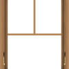 WDMA 24x30 (23.5 x 29.5 inch) Oak Wood Dark Brown Bronze Aluminum Crank out Awning Window with Fractional Grilles