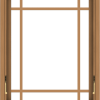WDMA 24x30 (23.5 x 29.5 inch) Oak Wood Dark Brown Bronze Aluminum Crank out Awning Window with Prairie Grilles