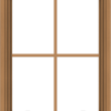 WDMA 24x30 (23.5 x 29.5 inch) Oak Wood Green Aluminum Push out Awning Window with Colonial Grids Interior