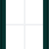 WDMA 24x30 (23.5 x 29.5 inch) Oak Wood Green Aluminum Push out Awning Window with Colonial Grids Exterior