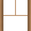 WDMA 24x30 (23.5 x 29.5 inch) Oak Wood Green Aluminum Push out Awning Window with Fractional Grilles