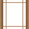 WDMA 24x30 (23.5 x 29.5 inch) Oak Wood Green Aluminum Push out Awning Window with Prairie Grilles