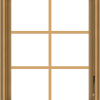 WDMA 24x30 (23.5 x 29.5 inch) Pine Wood Dark Grey Aluminum Crank out Casement Window with Colonial Grids