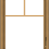 WDMA 24x30 (23.5 x 29.5 inch) Pine Wood Dark Grey Aluminum Crank out Casement Window with Fractional Grilles