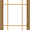WDMA 24x30 (23.5 x 29.5 inch) Pine Wood Dark Grey Aluminum Crank out Casement Window with Prairie Grilles