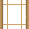 WDMA 24x30 (23.5 x 29.5 inch) Pine Wood Light Grey Aluminum Push out Casement Window with Prairie Grilles