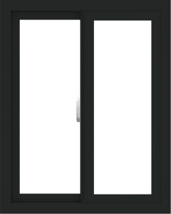 WDMA 24x30 (23.5 x 29.5 inch) Vinyl uPVC Black Slide Window without Grids Interior