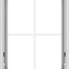 WDMA 24x30 (23.5 x 29.5 inch) White Vinyl uPVC Crank out Awning Window with Colonial Grids Interior