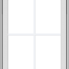 WDMA 24x30 (23.5 x 29.5 inch) White Vinyl uPVC Crank out Awning Window with Colonial Grids Exterior