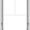 WDMA 24x30 (23.5 x 29.5 inch) White Vinyl uPVC Crank out Awning Window with Fractional Grilles