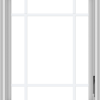 WDMA 24x30 (23.5 x 29.5 inch) White Vinyl uPVC Crank out Casement Window with Prairie Grilles