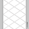 WDMA 24x30 (23.5 x 29.5 inch) White Vinyl uPVC Crank out Casement Window  with Diamond Grills