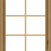 WDMA 24x32 (23.5 x 31.5 inch) Pine Wood Dark Grey Aluminum Crank out Casement Window with Colonial Grids