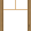 WDMA 24x32 (23.5 x 31.5 inch) Pine Wood Dark Grey Aluminum Crank out Casement Window with Fractional Grilles