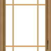 WDMA 24x32 (23.5 x 31.5 inch) Pine Wood Dark Grey Aluminum Crank out Casement Window with Prairie Grilles